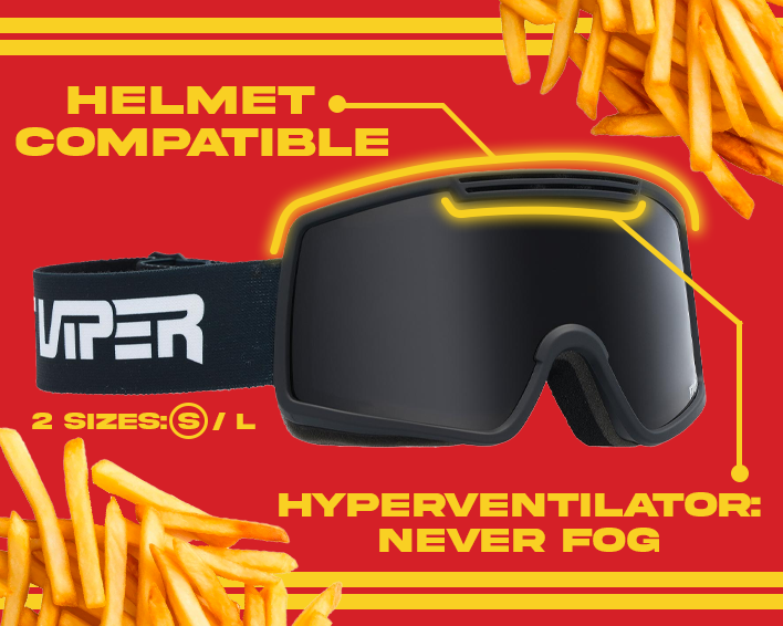 Large / Smoke | The Pleasurecraft French Fry Goggles from Pit Viper Sunglasses