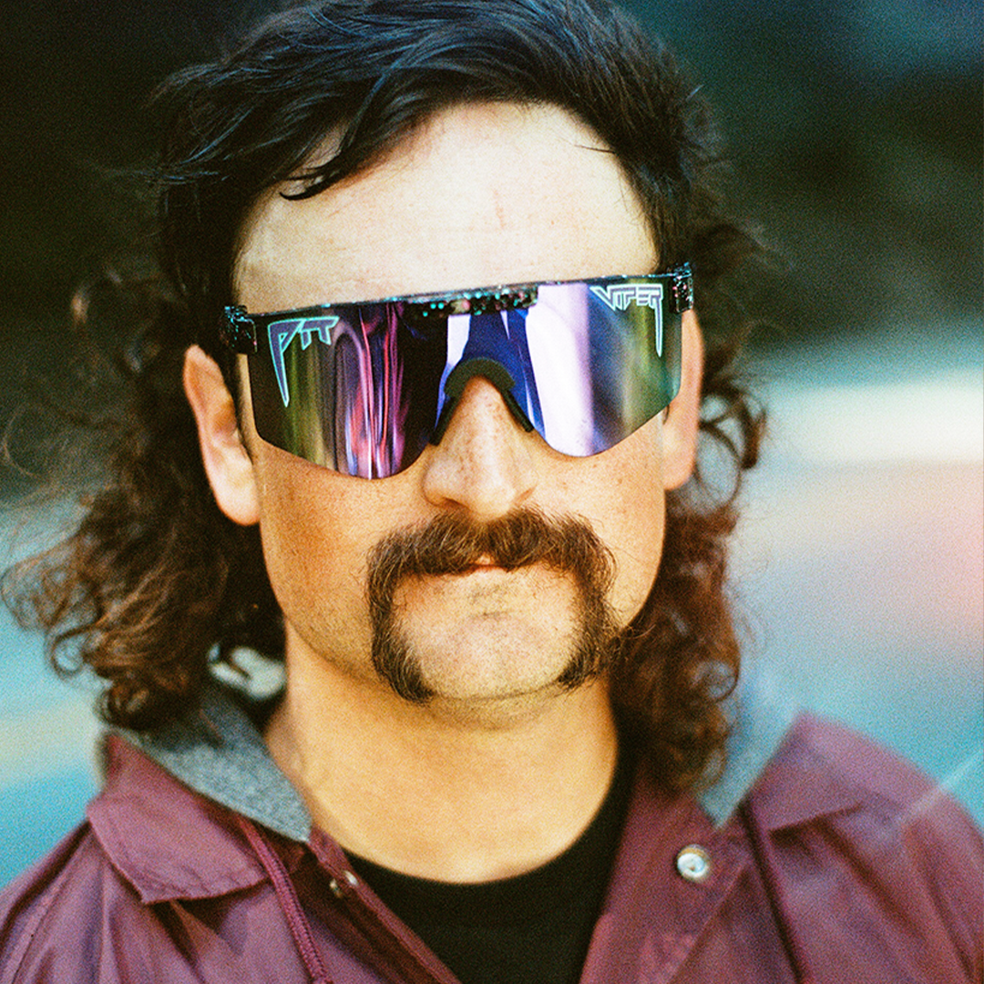 Wide / Polarized Purple | Man wearing The Midnight Original from Pit Viper Sunglasses