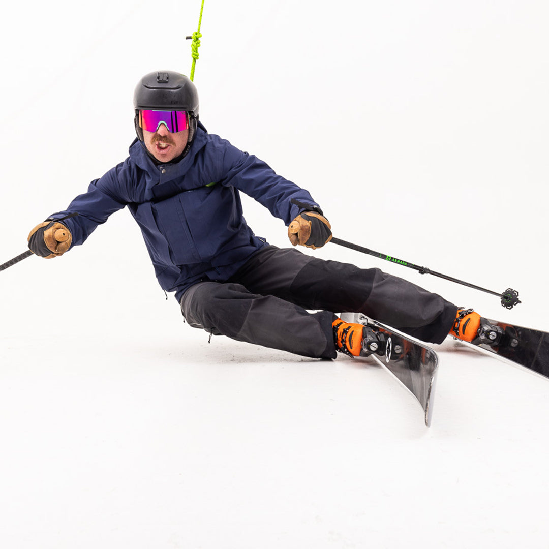 / Blue-Purple | Person skiing wearing The Mangrove Synthesizer from Pit Viper Sunglasses